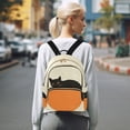 thumbnail image 7 of FORMRS Mini Backpack Purse for Women Travel Daypack Casual Shoulder Bag, Black Cat Orange Ball, 7 of 7