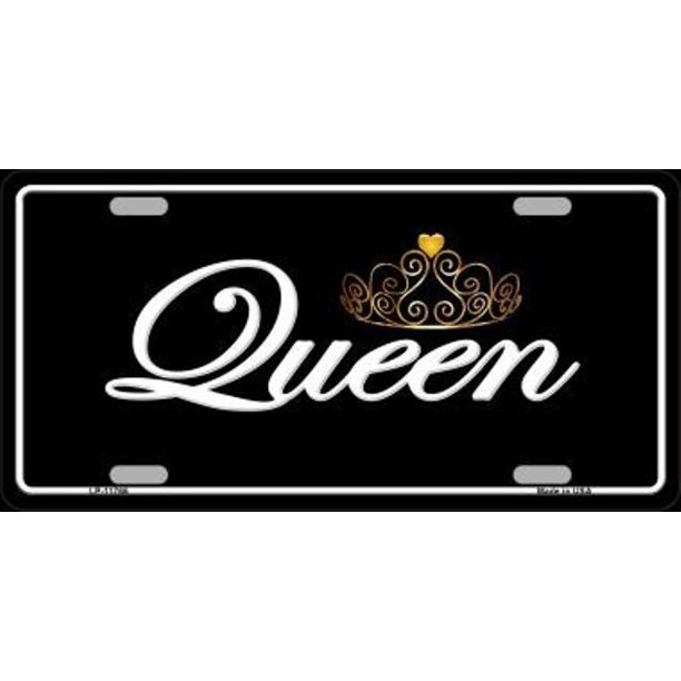 Queen Metal License Plate