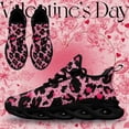 thumbnail image 5 of Coolcustomize Lightweight Wide Fit Black & Pink Leopard Print Sneakers for Women, Breathable Walking & Gym Shoes with Cushioned Sole, Low-top Lace-Up Casual Athletic Tennis Shoes for Casual Outfits, 5 of 5