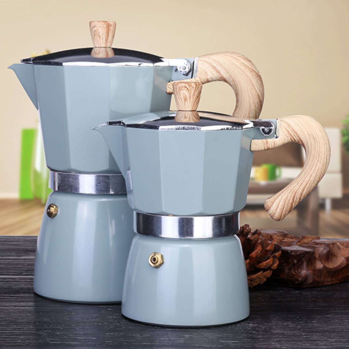 Aluminum Italian Moka Espresso Coffee Maker Percolator Stove Top Pot 3 ...