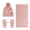 Pink, variant on Warm Knit Winter Hat Scarf & Gloves Set Unisex Adult Winter Fleece Lined Skull Caps Gifts for Women Snow Ski Outdoors Activities Travel Knitted Hat Scarf Gloves Suits
