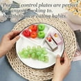 thumbnail image 5 of 2Pcs Porcelain Division Dinner Plates, 9 Inch 3 compartment Divided Plates for Adults for Balanced Meals, Diabetes and Weight Loss$$Home Decor, Kitchen, & Other, 5 of 7