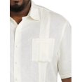 thumbnail image 3 of Oak Hill by DXL Men's Big and Tall Embroidered Panel Sport Shirt, White, 5XLT, 3 of 7