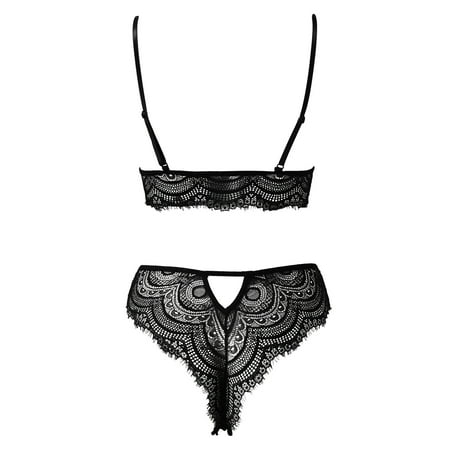 

Aayomet Lingerie Bodysuit Women Lingerie Set with Garter Belts Bra and Panty Set Lace Teddy Bodysuit Black M