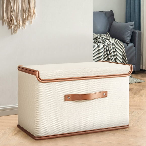 Fiudx Caja para Guardar Ropa, Organizador de Tela Mejorado, Diseño Plegable, Multifuncional para Ropa y Artículos Diversos, Ahorra Espacio, Ideal para Dormitorios y Mudanzas, 37 X 28 X 26 Cm