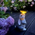 thumbnail image 4 of KYAIGUO Rabbit Garden Decorations Solar Powered Outdoor Animal Statue Lawn Patio Decoration Outside Stake Waterproof Patio Cute Rabbit Lights Gifts, 4 of 9