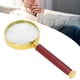 thumbnail image 4 of Lupa Iluminada, Lupa De Mano Diseño De Madera Aleación De Zinc Rojo Diseño De Mango Ergonómico Para Periódico Para Documento Para Tarjeta ANGGREK Magnifying Glass, 4 of 8