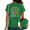 1-green, variant on Women Front Back Print T-Shirt Floral Shadow Design Tees Unique Nature Art Crewneck Short Sleeve Trendy Everyday Tops