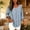Blue, variant on ZunFeo Womens Linen Cotton Shirt | Blue and White Striped 3/4 Sleeve Casual Loose Fit Blouse for Weekend,Size XL