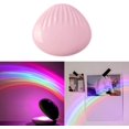 thumbnail image 1 of Rainbow Light, Proyector LED 3D Luz Nocturna Portátil Colorido Reflexión Lámpara de Mesita de Noche Forma de Concha Decoración de la habitación del bebé Regalo para niños (Rosa) JFHHH pequeña, 1 of 5