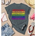 thumbnail image 3 of S4E Women's Pride Flag Life Harmony Spirit T-Shirt Large Dark Heather, 3 of 4