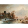 thumbnail image 2 of Anton Doll 14x11 Gold Ornate Wood Frame and Double Matted Museum Art Print Titled - Winter Pleasures, 2 of 4