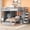 Gray, variant on Full Over Twin Bunk Bed with Wardrobe and Drawers, Solid Wood Staircase Storage with Footboard Drawer for Bedroom, Gray