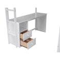 thumbnail image 2 of Space-Saving Solid Wood Loft Bed with Built-In Desk & Wardrobe White - Full, 2 of 5