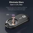 thumbnail image 4 of Microscope Lens,Uv Cpl Filter Microscope 15/14/13/12 Apl-ms150 Universal Clip Filter Battery Cpl Android Lens Microscope Lens With Led/ Uv 150x Mobile Microscope Uv Built-in Cpl, 4 of 7
