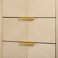 thumbnail image 5 of Christopher Knight Home 3-Drawer Nightstand, Bedside Table with Golden Handles & Gourd Legs, Champagne, 5 of 10