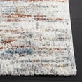 thumbnail image 3 of SAFAVIEH Berber Shag Taegan Abstract Runner Rug, Blue Rust/Ivory, 2'3" x 12', 3 of 8