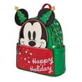 thumbnail image 2 of Mochila Mini Navideña Mickey Mouse Original Disney Verde Estampado, 2 of 5