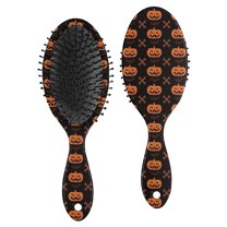 Halloween Pumpkin & Bones Pattern Hair Brush,Girls Detangling Hair Brush,Glide Through Tangles with Ease for Wet & Dry Hair,8.8"X2.8"