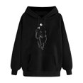 thumbnail image 4 of CONZONE Hoodies for Women Cartoon Cat Graphic Womens Pullover Hoodies Long Sleeve Hooded Sweatshirts Casual 2025 Fall Winter Clothes, 4 of 4