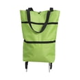 thumbnail image 2 of Pathside 2 in 1 Rolling Shopping Bag, Foldable Grocery Tote, Portable Cart with Detachable Wheels, Heavy Duty Oxford Cloth, 2 of 9