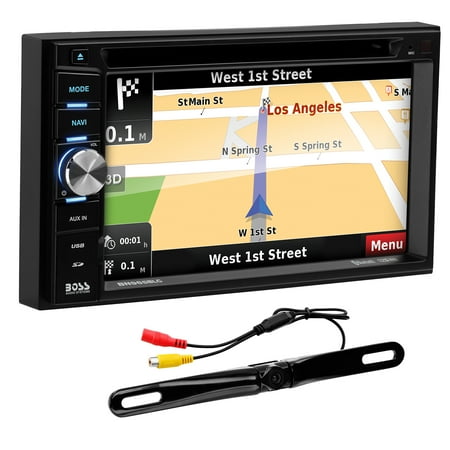 BOSS Audio - 6.5" - Built-in Navigation - Bluetooth - In-Dash CD/DVD/DM Receiver - Black