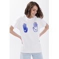 thumbnail image 1 of Playera Biuriful x Merkabá manos algodón blanco M MERKABA P-MANOS, 1 of 4