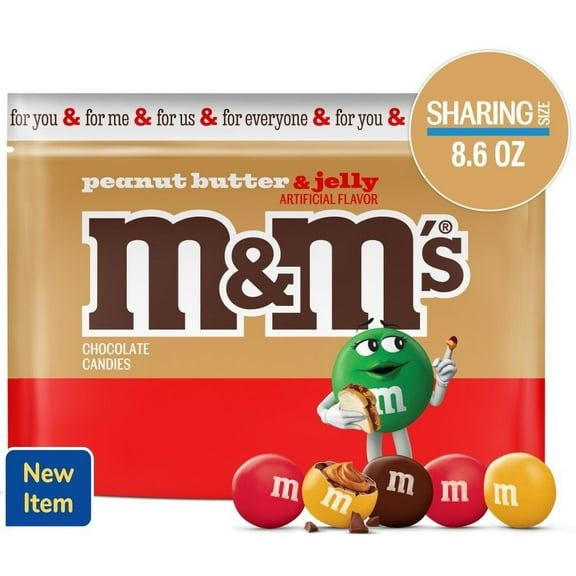 M&M’S Peanut Butter & Jelly Candy Sharing Size Bag 8.6 oz - Pack of 3