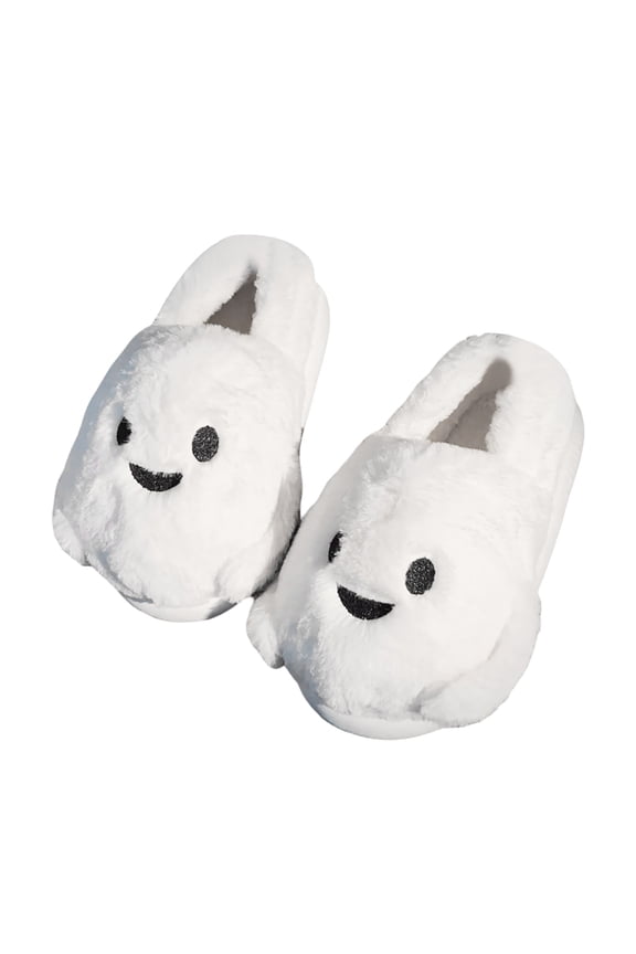Halloween Cute Slippers for Women Fuzzy Soft Jack O Lantern Pumpkin Spooky Shoes Memory Foam Non- Lined House Slippers Outdoor Indoor Halloweens Great Gift for Her