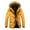 Yellow, variant on Daznico Mens Winter Jacket - Male Winter Warm Casual Padded Jacket Thickened Mid Length Pocket Design Hooded Collar Padded Jacket -Winter Coats for Men,Color:Yellow,Size:XL