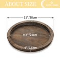 thumbnail image 4 of Bandeja portavelas Romadedi de madera rústica de 28 cm, decoración de madera, 4 of 9