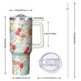 thumbnail image 2 of OBREWU Pioneer Flower Tumbler with Handle and Lid,Pioneer Flower 40oz Double Wall Vacuum Insulated Tumbler,Cups Gift for Women and Men, 2 of 7