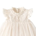 thumbnail image 4 of Staki Toddler Baby Girls Tulle Tutu Dress Ruffle Sleeve Fluffy Dresses Cute Summer Sundress for Party Beach Casual 3M-3T,12-18 Months, 4 of 5