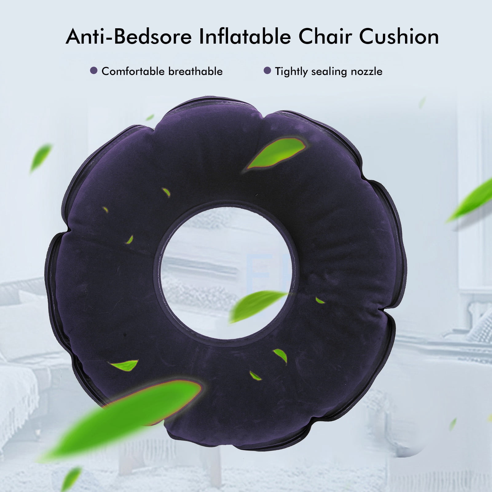Ldyso Inflatable Anti-Decubitus Cushion Air Cushion Round With Inflatable Tube Elderly