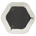 thumbnail image 3 of Mesa auxiliar VidaXL de vidrio templado negro y transparente de 2 niveles, 3 of 5