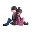 thumbnail image 2 of Zeus Miniature Cute Chinese Characters Old Man Lady Mini Ornament Home Desktop Decor, 2 of 7