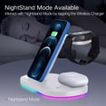 thumbnail image 4 of XGFHYJEH Charging Station, Wireless Charging Station, Charging Station for Multiple Devices, Wireless Charging, 15W 3 in 1 Charging Station, Wireless Charge, for Android, Iphone, Apple, Samsung, Ipad, 4 of 6