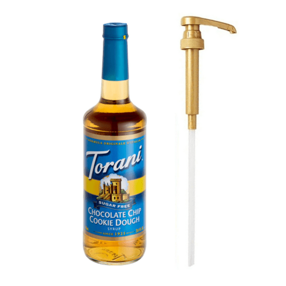 Torani Sugar-Free Chocolate Chip Cookie Dough Flavoring Syrup Plastic 750 mL Bonus Squeeze Pump