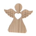 thumbnail image 2 of Esquirla Carved Wooden Angel Figurine, Angel Statue,Tabletop Ornament Home Decor Christian Religious Gift Wood Angel Decor Collectible Heart, 2 of 8
