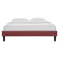 thumbnail image 4 of Modway Reign King Performance Velvet Platform Bed Frame in Dusty Rose, 4 of 5