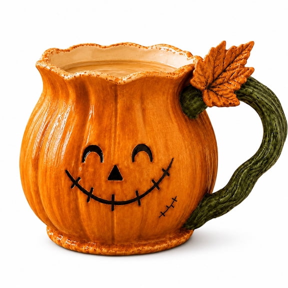 Halloween Pumpkin Cup Stainless Steel Liner, Cute Coffee Cup, Insulated Fall Tumbler for Hot Cold Drinks, Spooky Decor Gift for Women Men