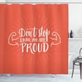 thumbnail image 1 of Ambesonne Fitness Shower Curtain, Dont Stop Arms Biceps, 69"Wx75"L, Dark Coral White, 1 of 3