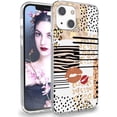 thumbnail image 1 of Veeki for iPhone 13 Case Clear with Floral Flower Pattern Design Hard PC Back Soft TPU Bumper Cover for Girls Woman Shockproof Slim Protective Case for iPhone 13 6.1 Inch (Small Flowers), 1 of 7