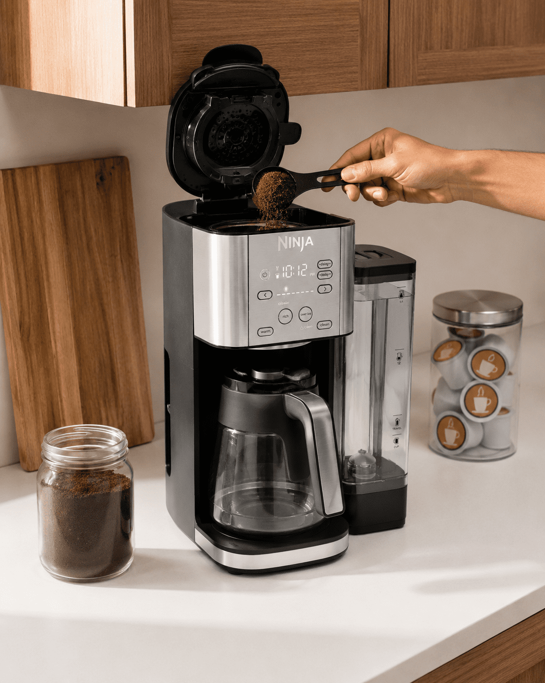 Ninja DualBrew Coffee Maker Grounds & Pods Hot & Iced,  Rapid Cold Brew
