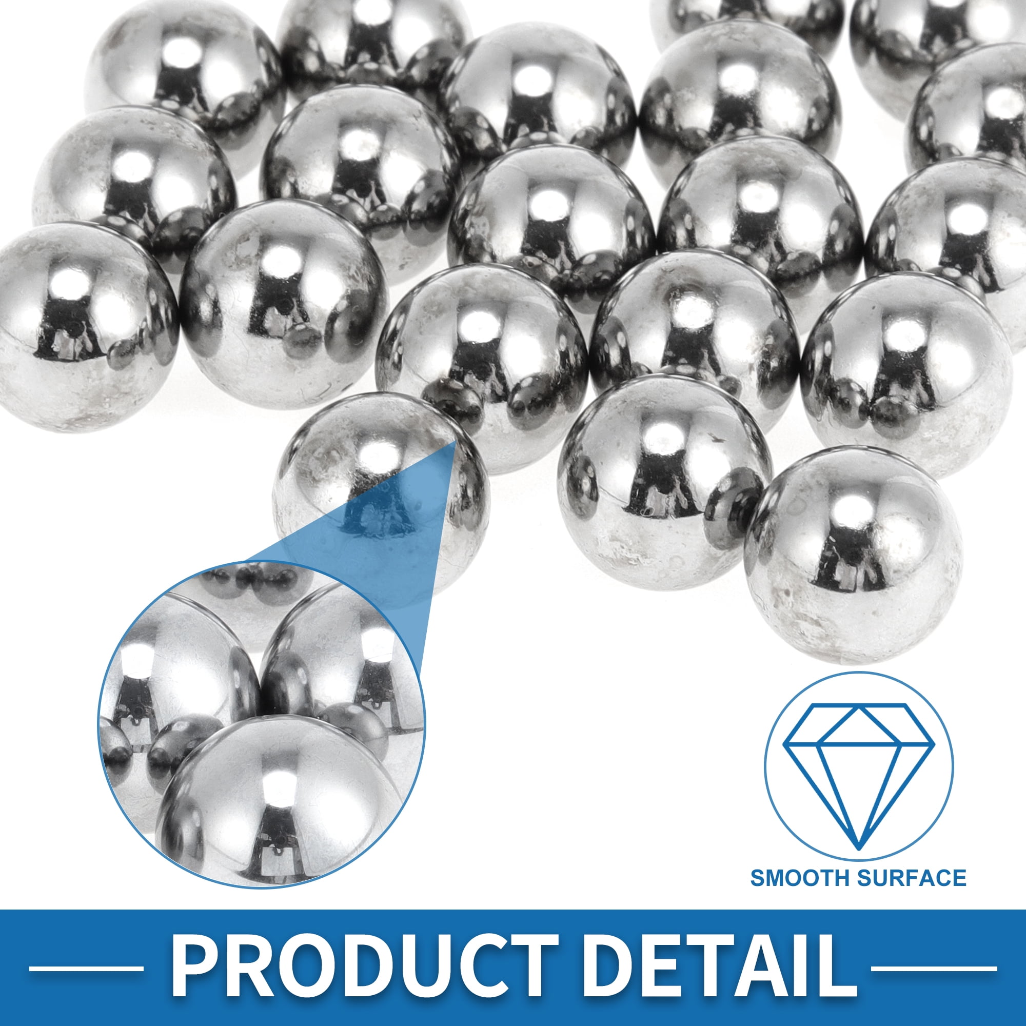 13.0mm Bearing Ball Bearing Steel G100 Precision Ball Silver Tone 20 Pcs