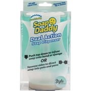 Scrub Daddy Refillable Dish Washing Liquid Dispenser Soap Daddy, Clear and BPA Free Plastic, Dual Action Pump and Squeeze, 13.25 fl. oz., 1 Count