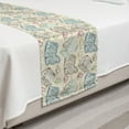 thumbnail image 2 of Hen and Chicks Bed Runner, Repetitive Pattern with Colorful Outline and Mother, Decorative Accent Bedding Scarf for Hotels Homes and Guestrooms, Twin, Eggshell Multicolor, by Ambesonne, 2 of 2