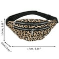 thumbnail image 3 of Unique Bargains 1 Pc Fanny Pack Leopard Pattern Waist Bag Coffee Color, 3 of 4