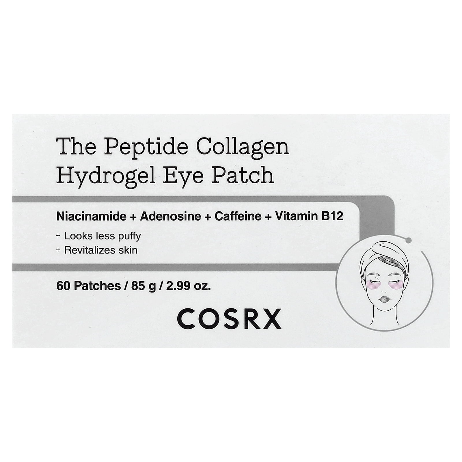 CosRx Peptide Collagen Hydrogel Eye Patch, 60 Patches, 2.99 oz (85 g)