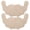 Khaki, variant on YAHHU Women's Disposable Self-Adhesive Lace Invisible U-Shaped Underwear Bra Pads Backless Bras, Black B, 1 Pair (4.72 inches / 12 cm)
